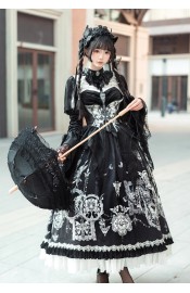 Yingluofu Skeletons Feast Corset and Long One Piece(Leftovers/Full Payment Without Shipping Cost)